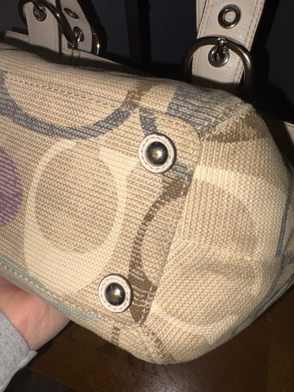 Coach Hampton Signature Multi Color Canvas Bag - Picture 6 of 11